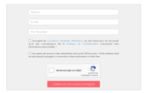 créer un compte sur Ookoodoo