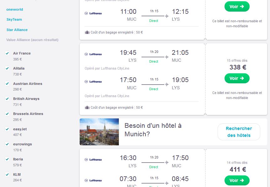 recherche skyscanner vol lyon-munich